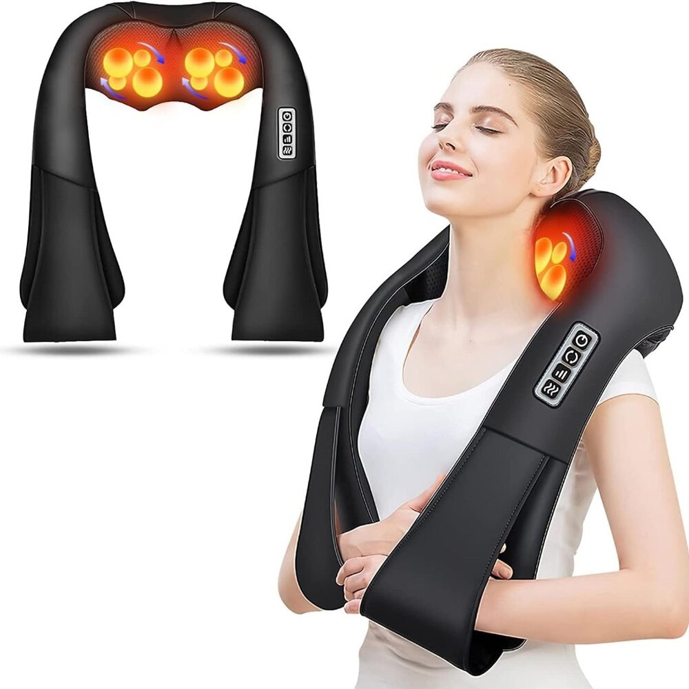 Pain Relief Vibration BodyMassage Infrared Heating Neck Shoulder Massager(1 Set)